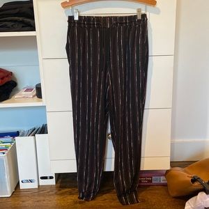 Super soft drawstring striped joggers